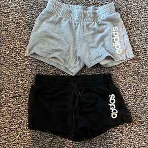 Adidas Woman’s Gray and Black Shorts Duo
